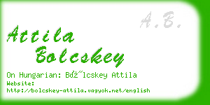 attila bolcskey business card